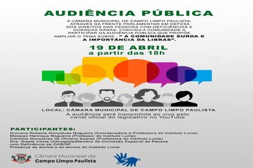 Frente Parlamentar promove audiência sobre comunidade surda e Língua de sinais - LIBRAS
