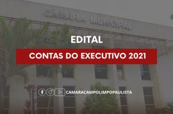 EDITAL CONTAS DO EXECUTIVO 2021