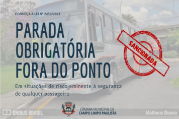 Medida de segurança ao usuário dos ônibus vira lei