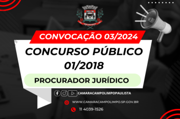 Convocação 03/2024 Concurso Público 01/2018
