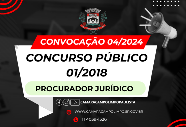 Convocação 04/2024 Concurso Público 01/2018