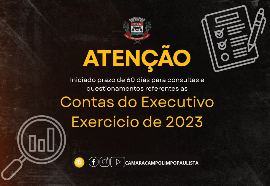 Prestação de contas da Prefeitura de 2023 está disponível para consulta pública